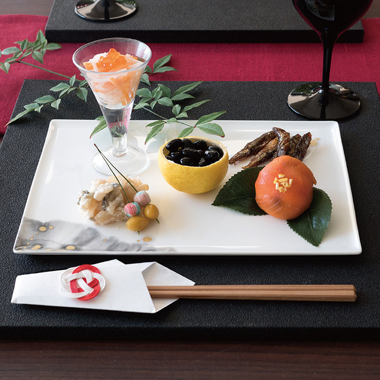 煌 KIRA 26.5cm長角皿