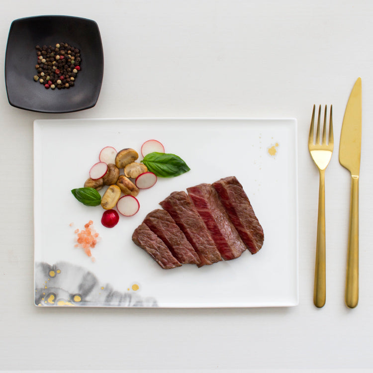 煌 KIRA 26.5cm長角皿