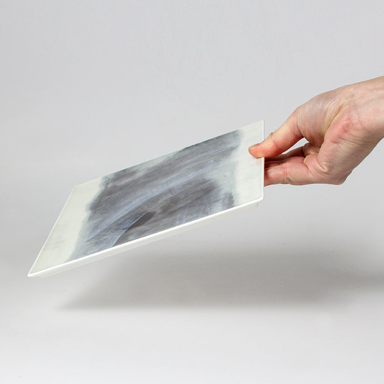 霞 KASUMI 19cm角皿2枚組