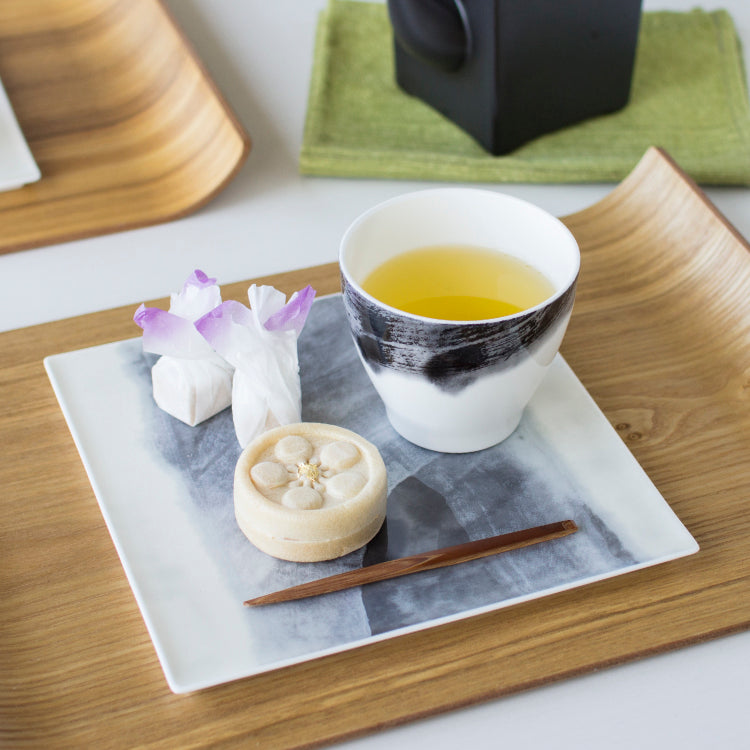 霞 KASUMI 19cm角皿2枚組