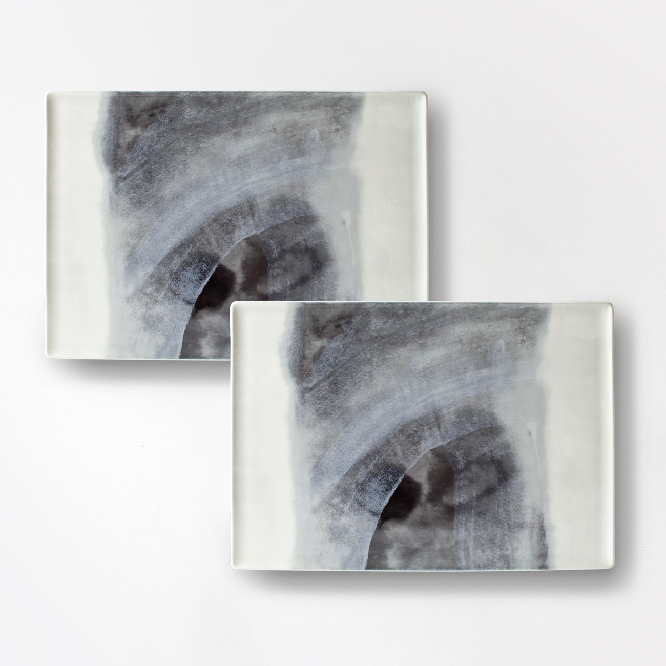 霞 KASUMI 26.5cm長角皿2枚組