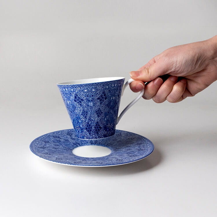 GEOMETRIC 16.5cmソーサー (ブルー)