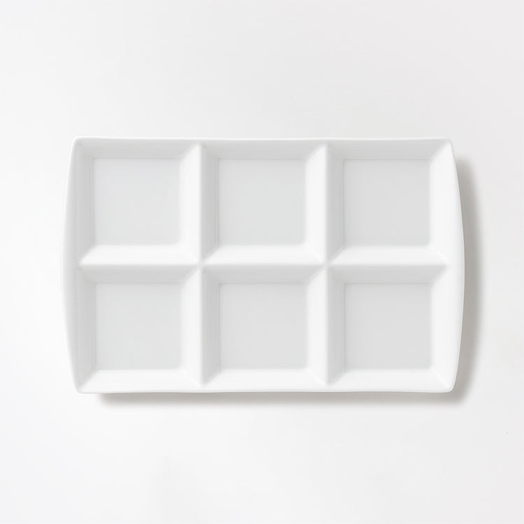 28cm長角皿 (6仕切)