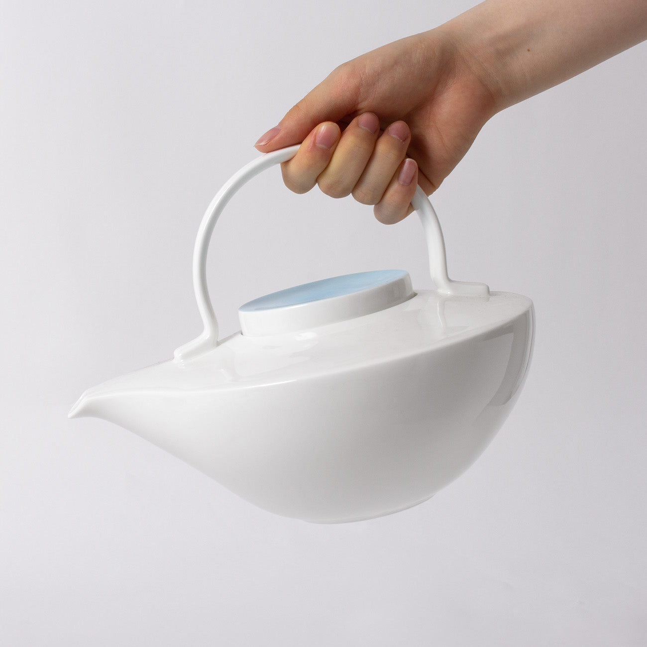 ティーポット(1000cc)(ストレーナ付) (アクアブルー)