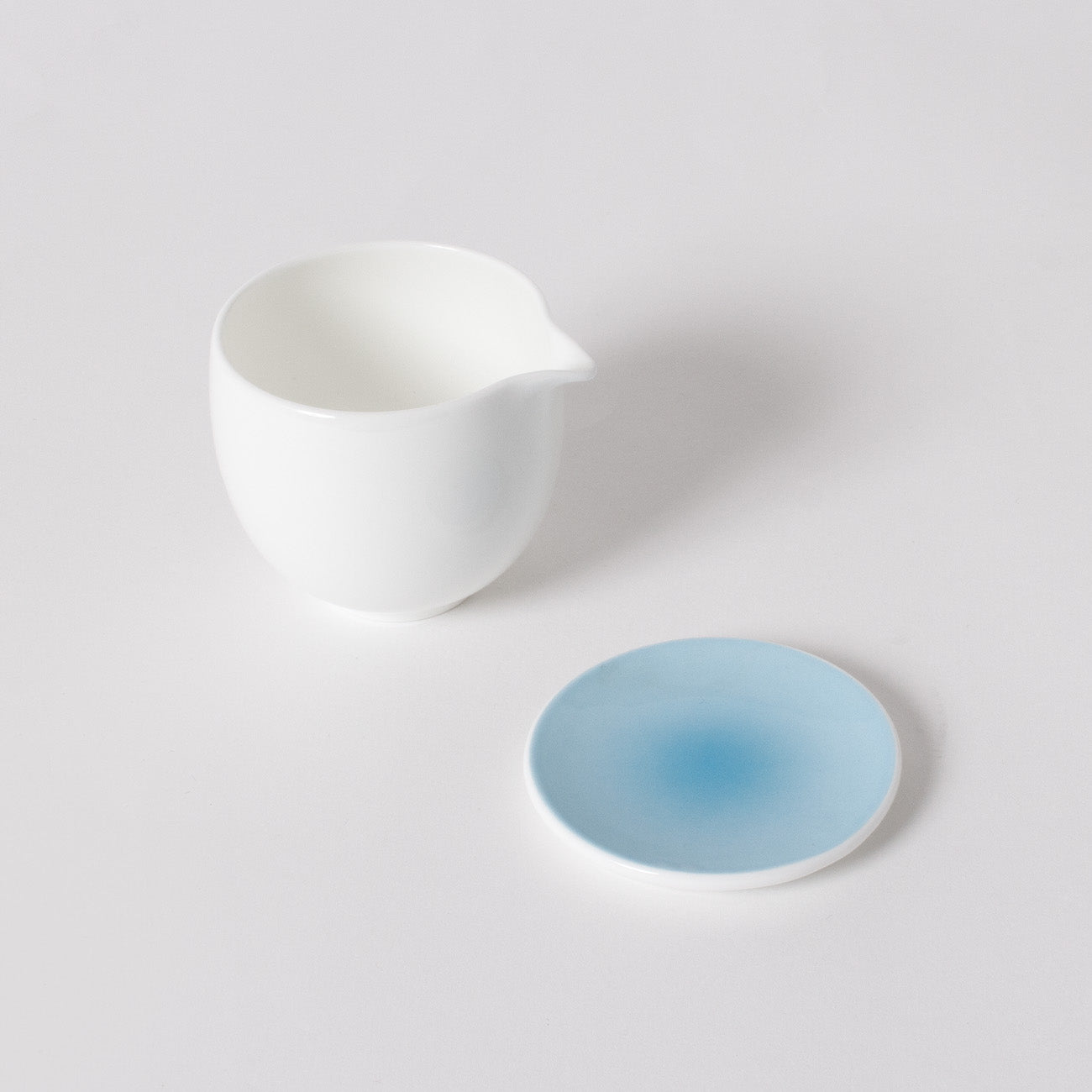 フタ付クリーマー(80cc) (アクアブルー)