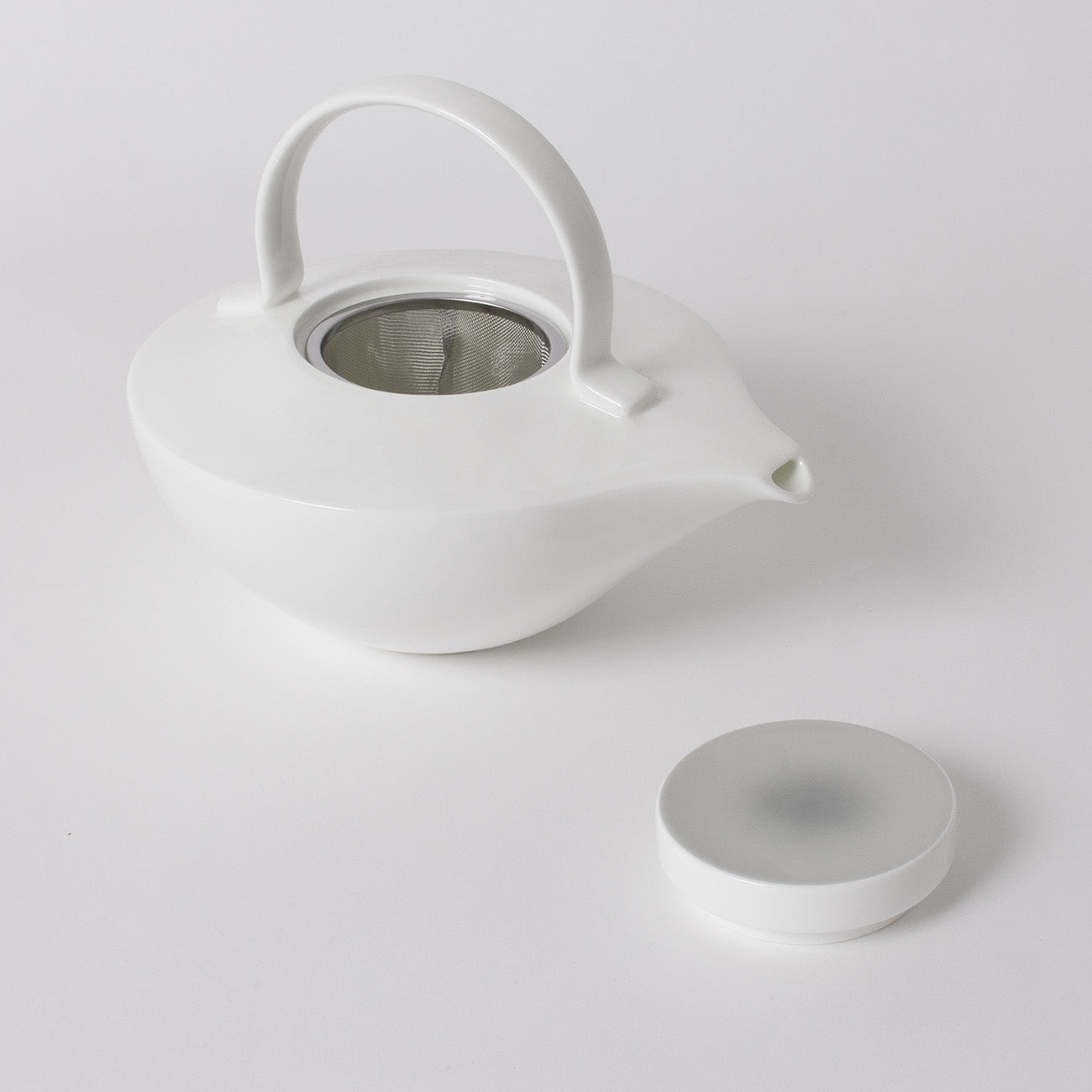 ティーポット(1000cc)(ストレーナ付) (アッシュグレー)