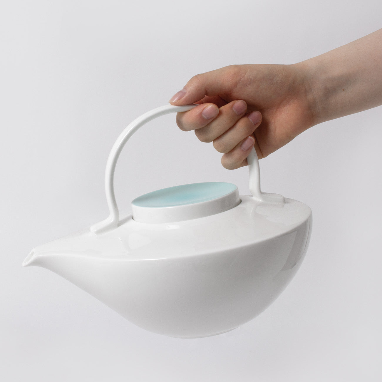 ティーポット(1000cc)(ストレーナ付) (ジェードグリーン)