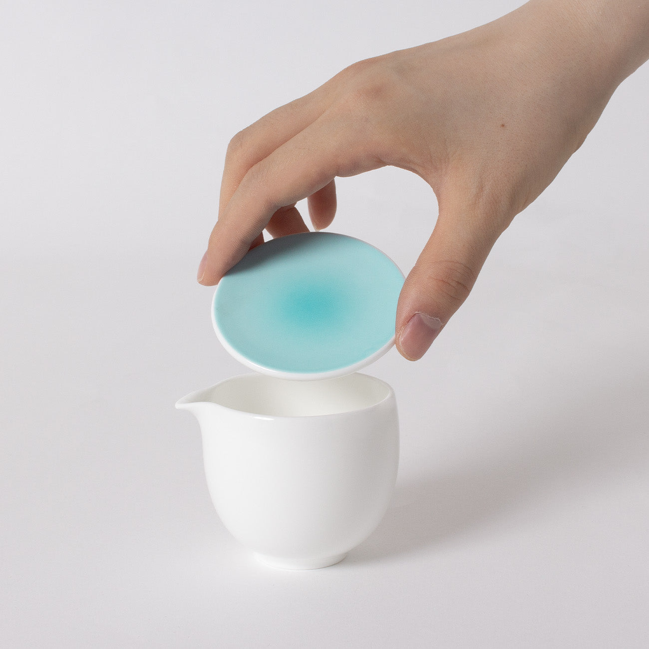 フタ付クリーマー(80cc) (ジェードグリーン)