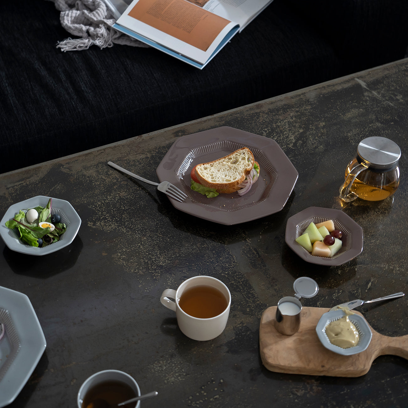 26.5cmプレート ブルーグレー