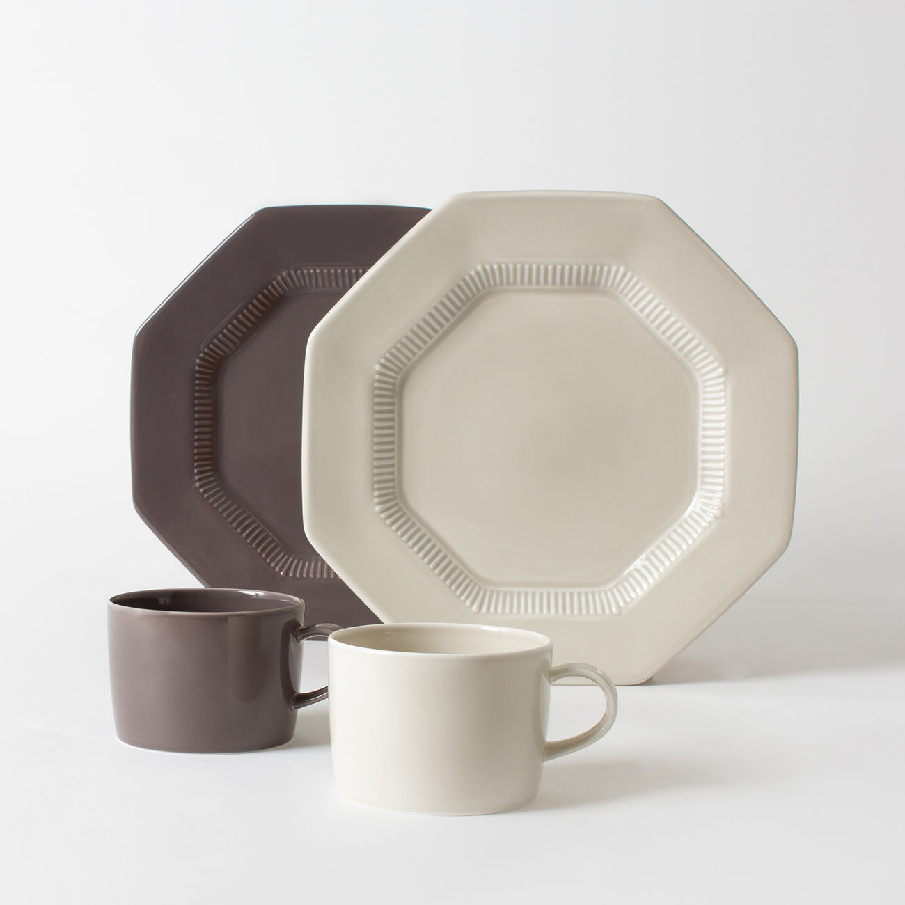 ペアセット ベージュ・ディープブラウン