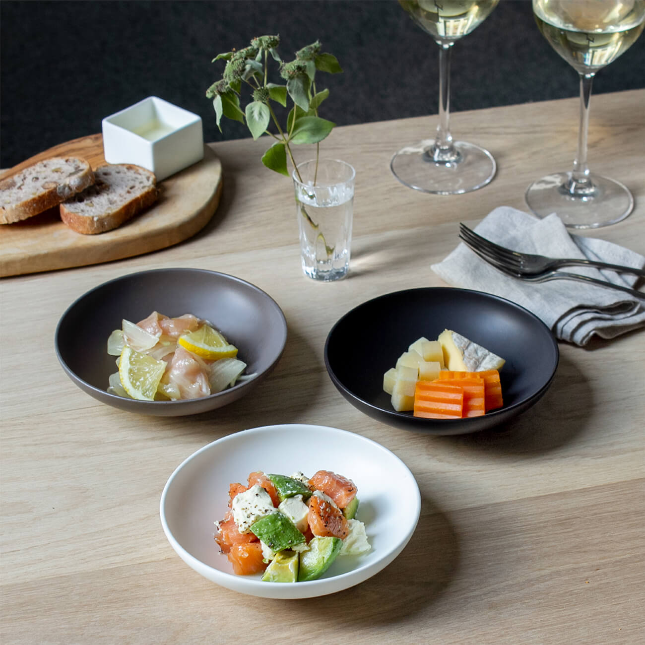 晩酌皿 (14cmボール・スノー)