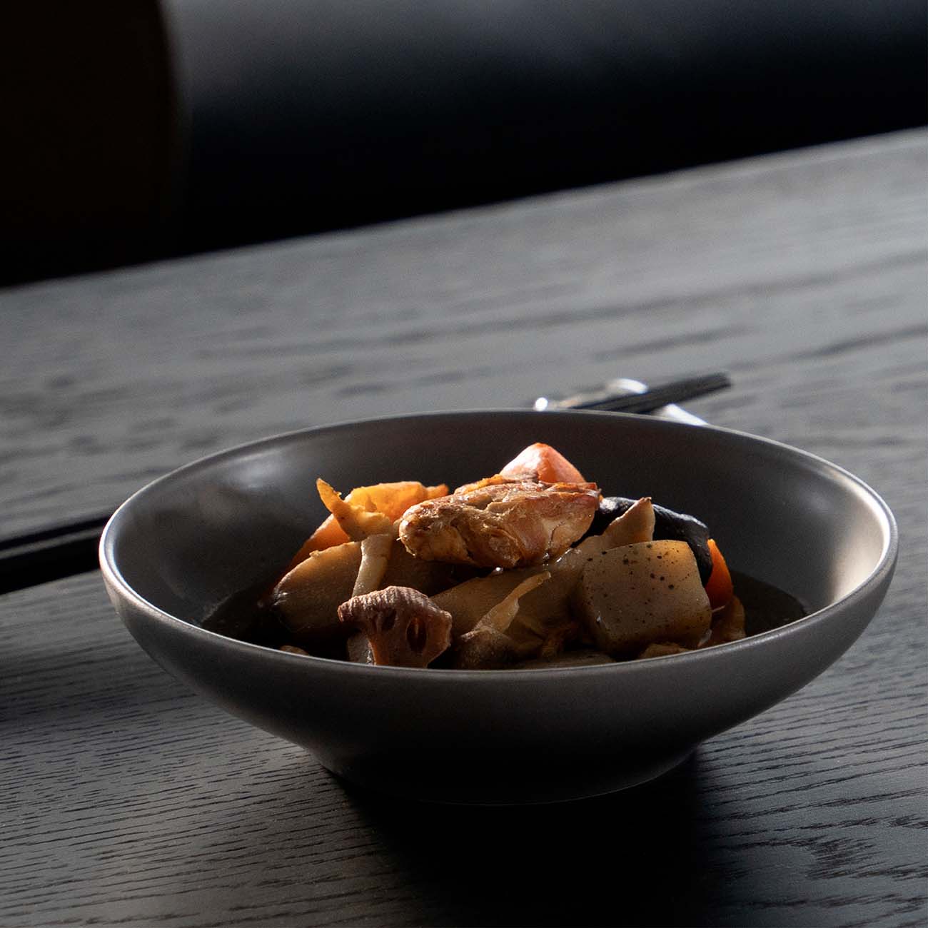 晩酌皿 (14cmボール・グレー)