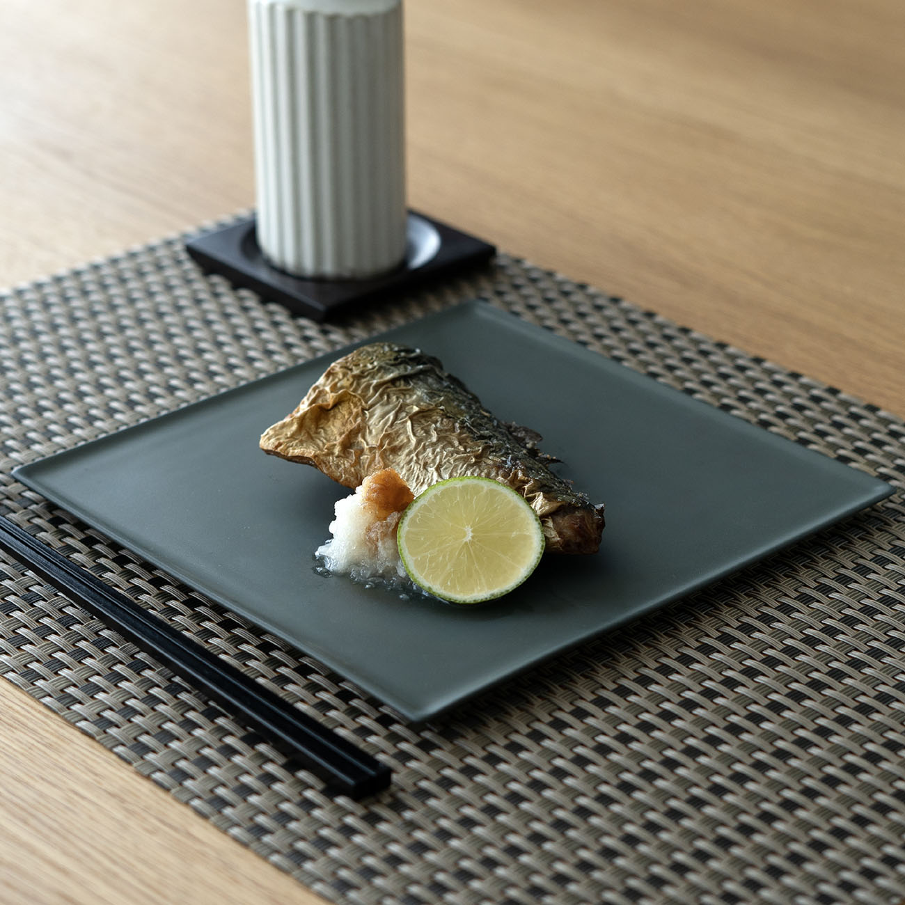 19cm角皿 グリーン