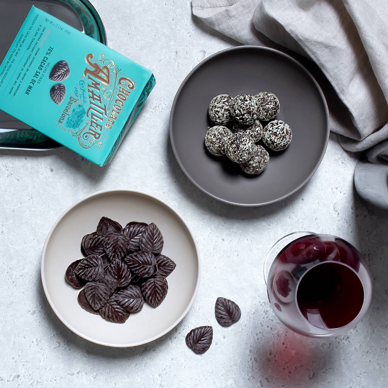 晩酌皿2枚セット (モノトーンカラー)