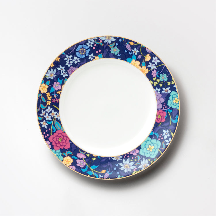 nikko食器｜内藤新平｜BLUE 21cmプレート｜FLOWER DANCE｜ニッコー公式