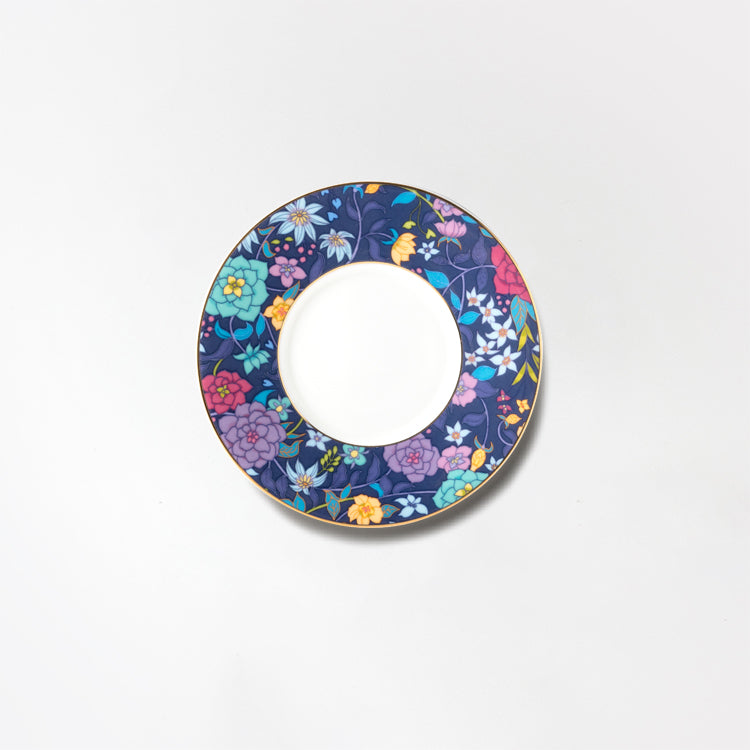 nikko食器｜内藤新平｜BLUE 15.5cmソーサー｜FLOWER DANCE｜ニッコー
