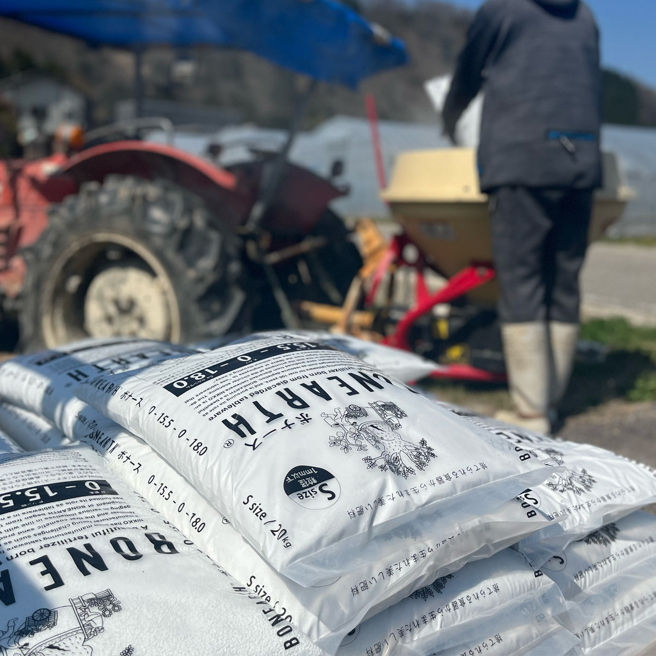 ペア13cm飯碗&BONEARTH米1kgセット