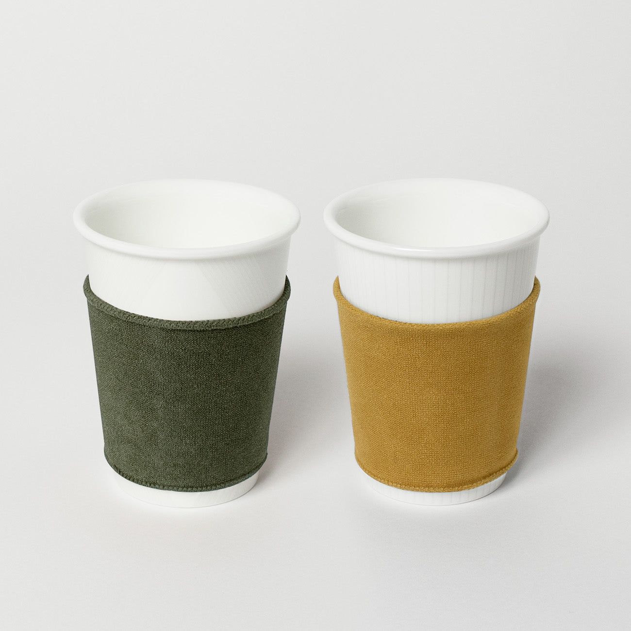 like a Paper Cup ペアセット (金彩なし) スリーブ付 (オリーブ・オニオン)