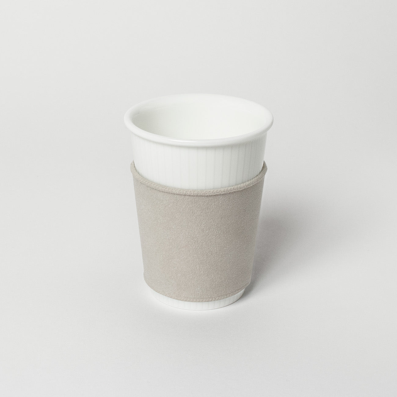 like a Paper Cup (出格子) スリーブ付 (ライトグレー)