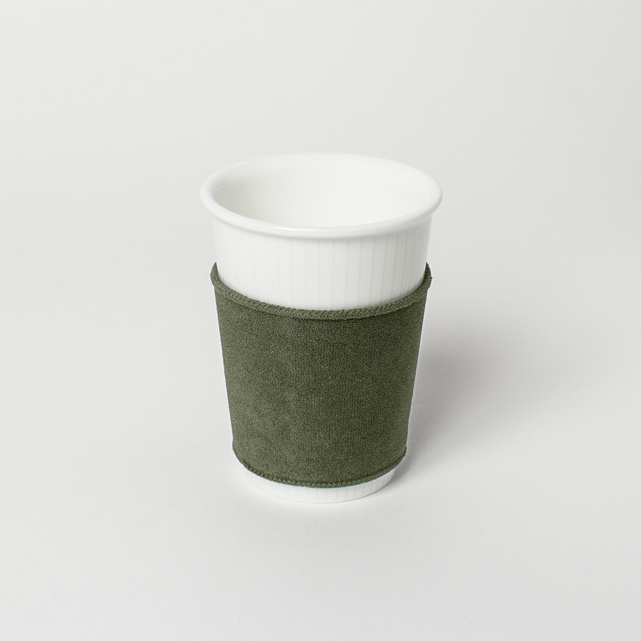 nikko食器｜like a Paper Cup (出格子) スリーブ付 (オリーブ)｜カップ