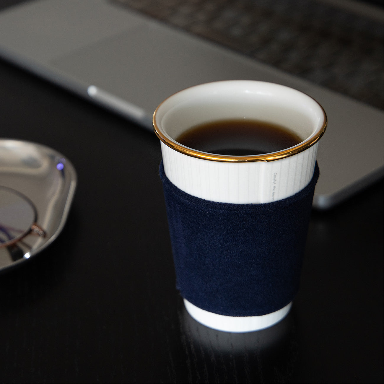 like a Paper Cup (出格子 金彩) スリーブ付 (インディゴ)