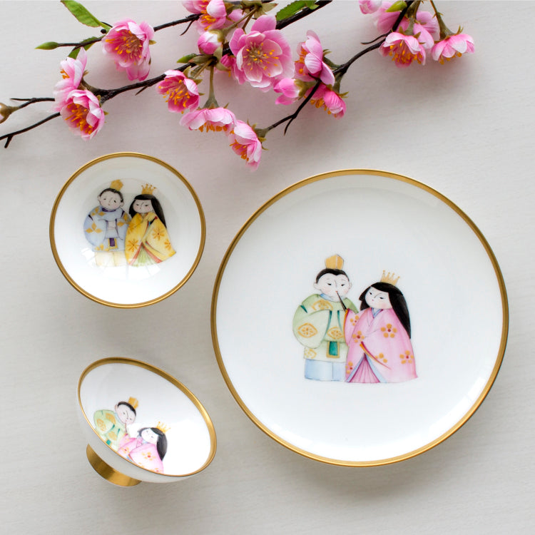 15cmプレート (立ち雛)あーん雛