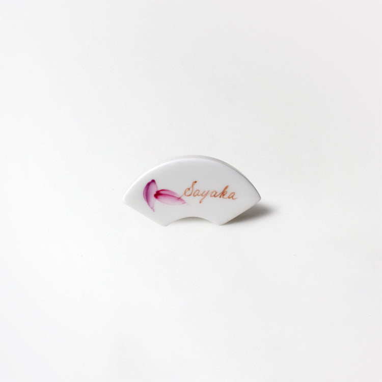 立ち雛 NiPPONめでたづくし 名入れ扇札 (アルファベット)付