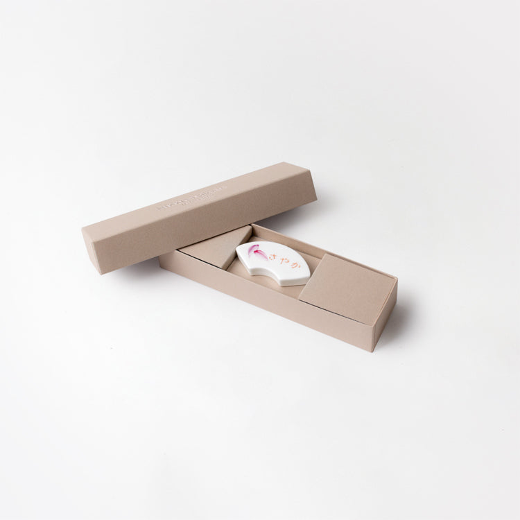 立ち雛 NiPPONめでたづくし 名入れ扇札 (ひらがな)付