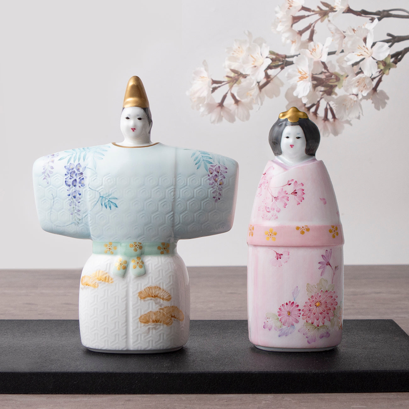 立ち雛 加賀の季 名入れ扇札 (ひらがな)付