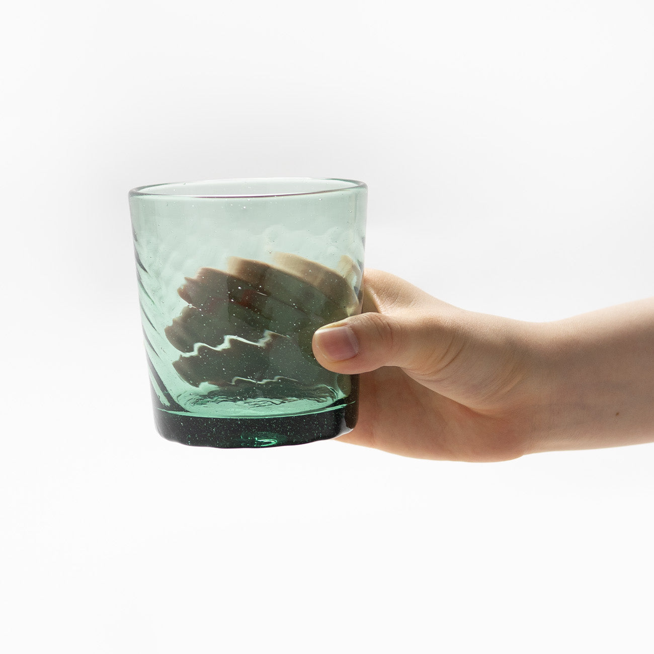 mado ロックグラス (アイスグリーン/モール柄)