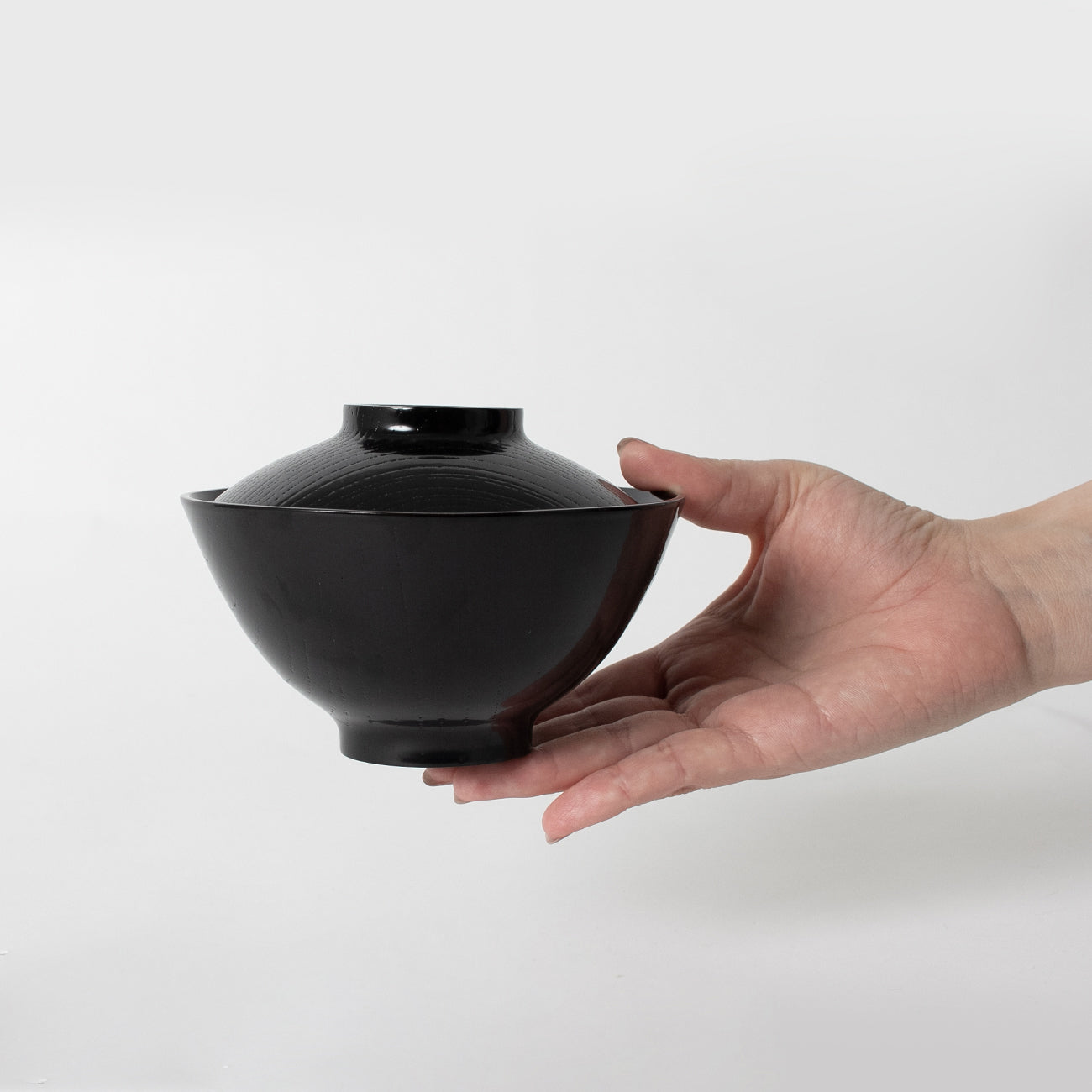 柳漆椀 外目弾き・小/黒黒