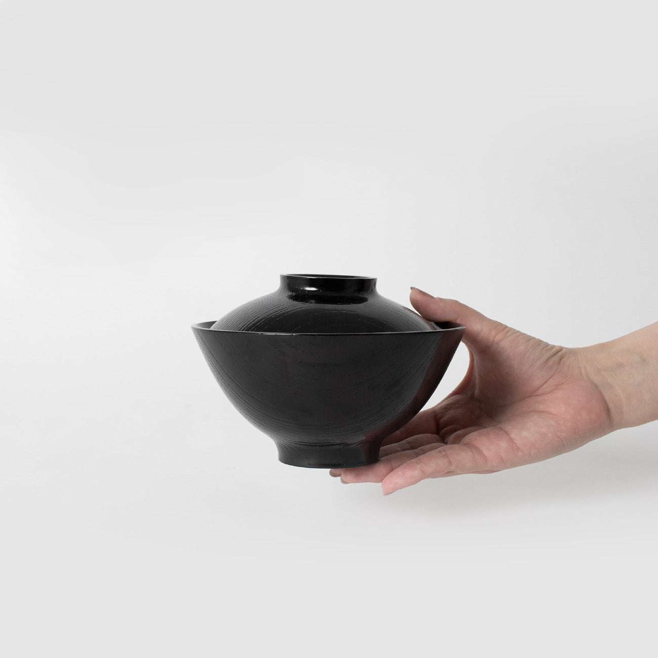 柳漆椀 外目弾き・大/黒黒