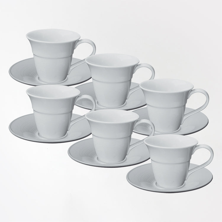 AURA コーヒーカップ(190cc)&ソーサー 6客セット