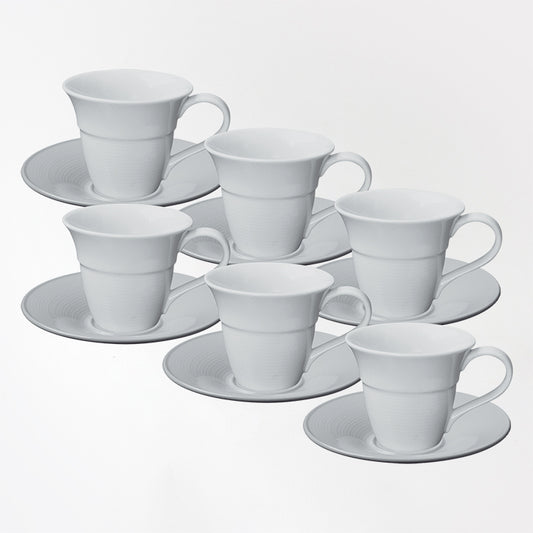 AURA コーヒーカップ(190cc)&ソーサー 6客セット