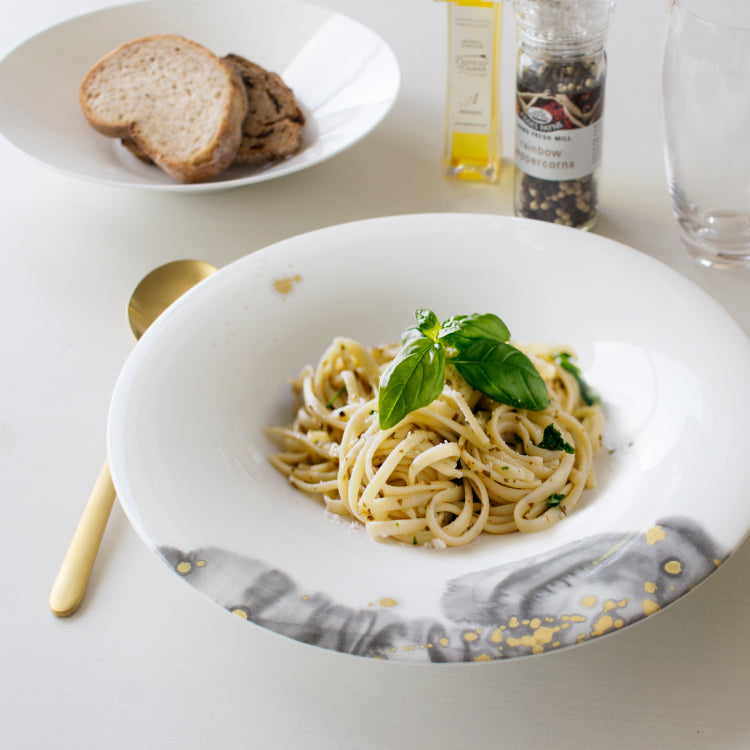 nikko食器｜コシノヒロコ｜煌 KIRA 26.5cmディーププレート｜墨の瞬