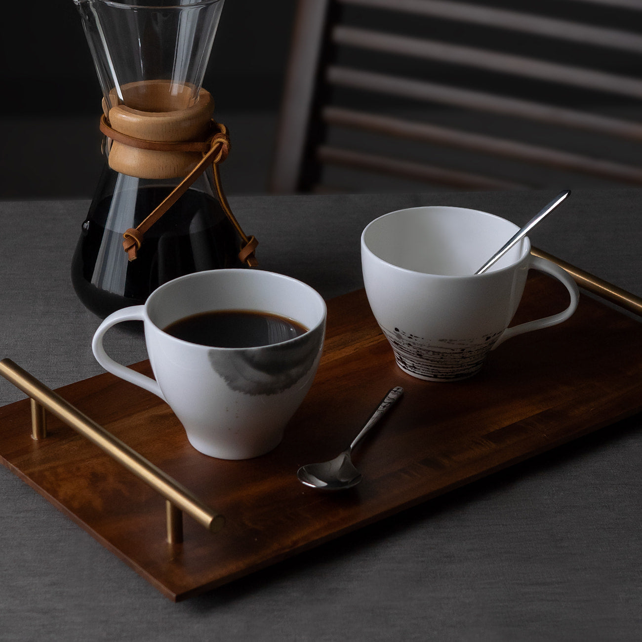nikko食器｜コシノヒロコ｜煌 KIRA カプチーノ碗 (340cc)｜墨の瞬