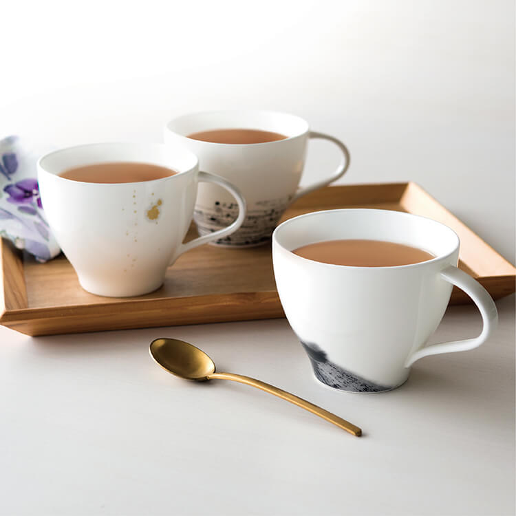 nikko食器｜コシノヒロコ｜煌 KIRA カプチーノ碗 (340cc)｜墨の