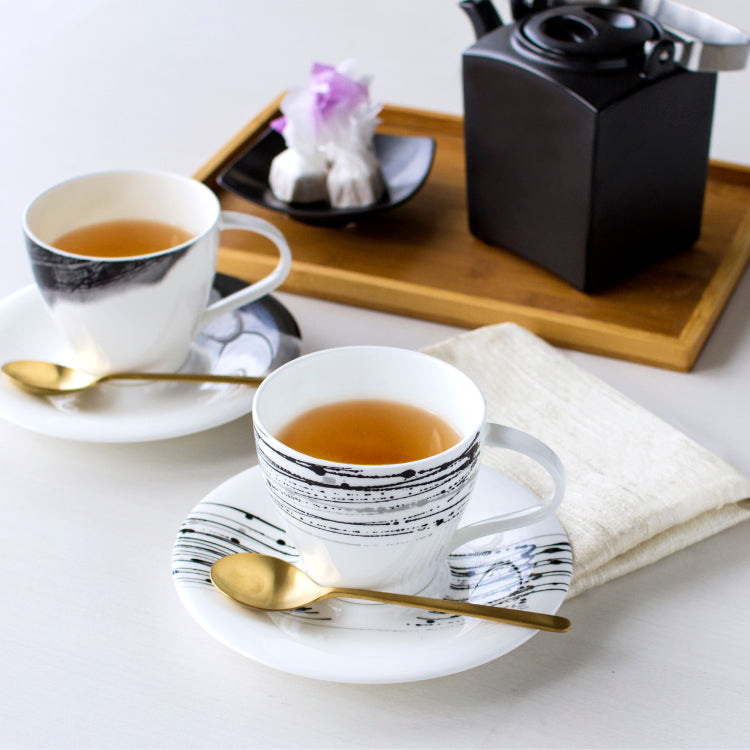 nikko食器｜コシノヒロコ｜拍 HAKU 15.5cmソーサー｜墨の瞬｜ニッコー