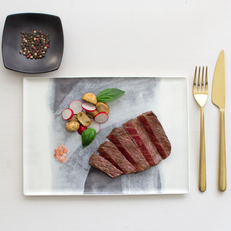 nikko食器｜コシノヒロコ｜拍 HAKU 26.5cm長角皿｜墨の瞬