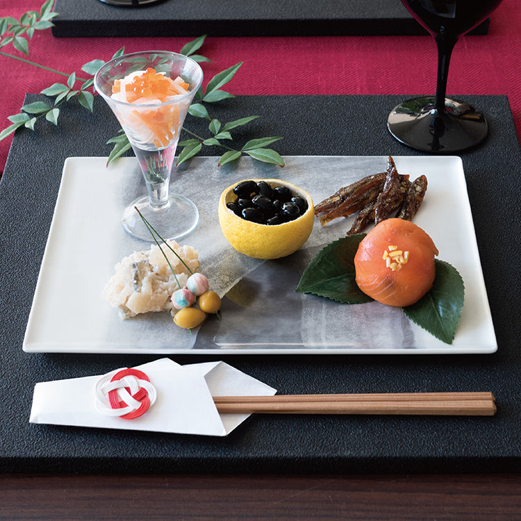 nikko食器｜コシノヒロコ｜霞 KASUMI 26.5cm長角皿｜墨の瞬