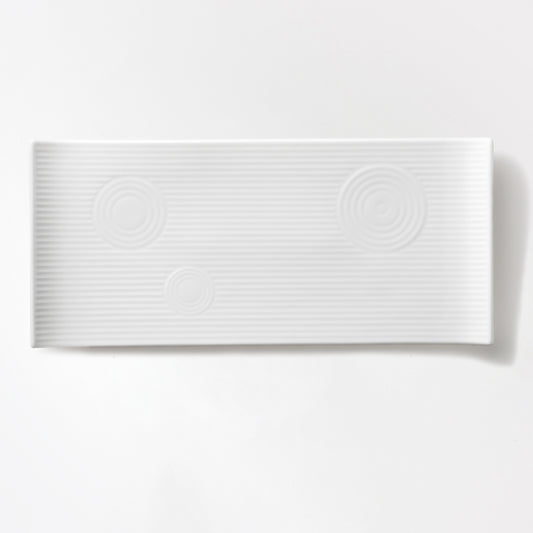 【復興支援商品】30cm長角皿 (石庭)