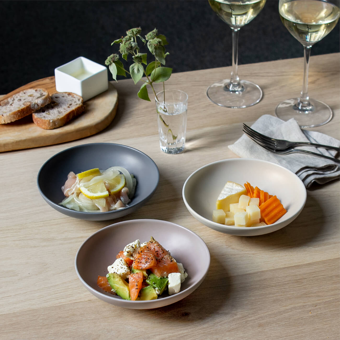 nikko食器｜晩酌皿3枚セット (リラックスカラー)｜プレート・深皿