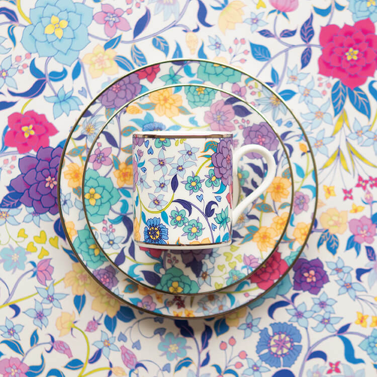 nikko食器｜内藤新平｜WHITE 15cmプレート｜FLOWER DANCE｜ニッコー