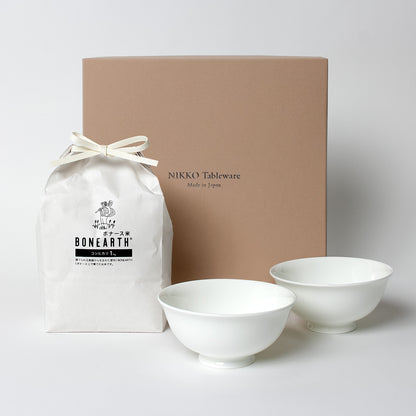 ペア13cm飯碗＆BONEARTH米1kgセット