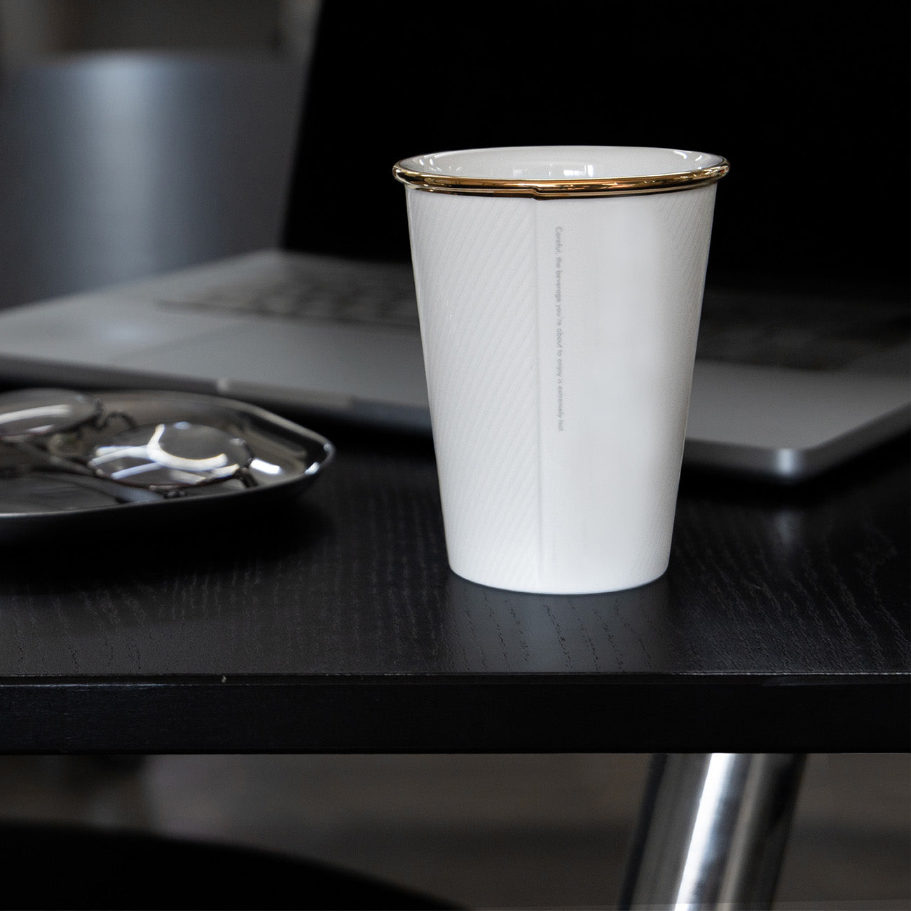 【復興支援商品】like a Paper Cup ペアセット (金彩あり) スリーブ付 (ライトグレー・インディゴ)
