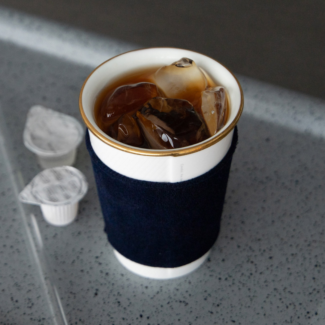 【復興支援商品】like a Paper Cup ペアセット (金彩あり) スリーブ付 (ライトグレー・インディゴ)