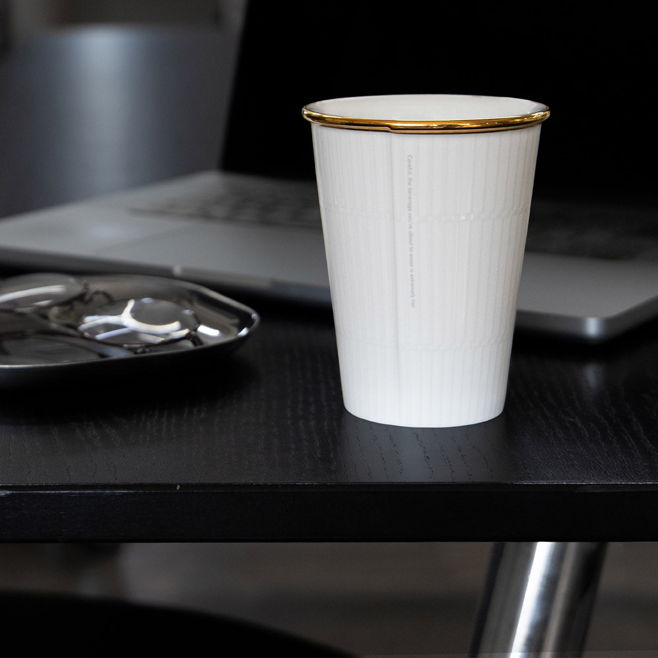 【復興支援商品】like a Paper Cup ペアセット (金彩あり) スリーブ付 (ライトグレー・インディゴ)
