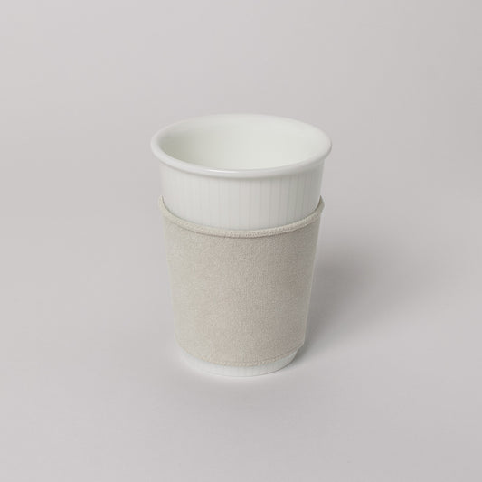 【復興支援商品】like a Paper Cup (出格子) スリーブ付 (ライトグレー)