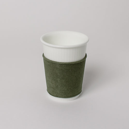 【復興支援商品】like a Paper Cup (出格子) スリーブ付 (オリーブ)