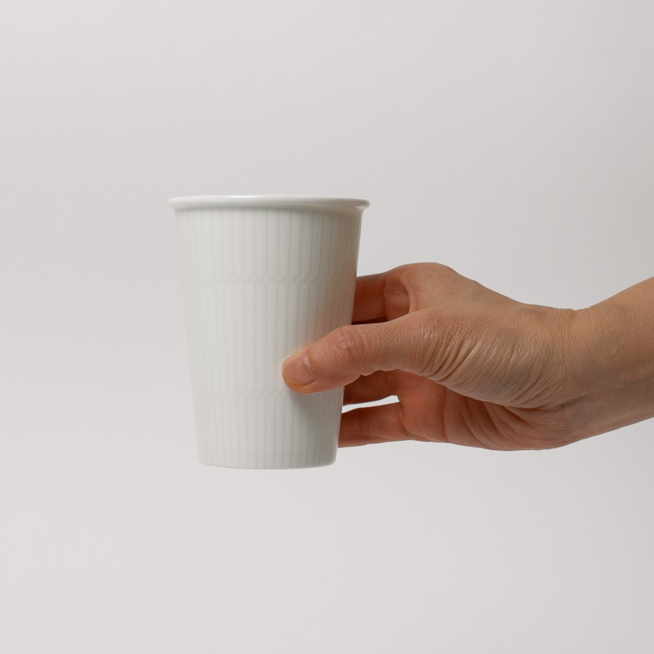 nikko食器｜like a Paper Cup (出格子) スリーブ付 (オリーブ)｜カップ